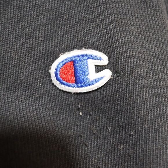 Champion Reverse Weave Vintage Y2K 90s Black & Camo Logo Hoodie LG - Picture 3 of 12